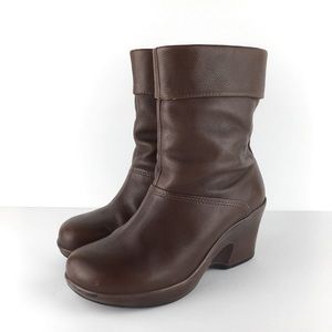 Dansko Wedge Heel Brown Boots Size 9/39